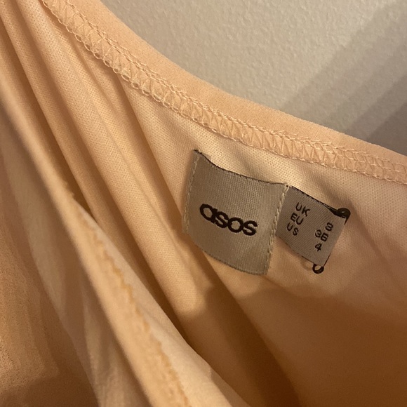 ASOS one shoulder pink chiffon dress - Picture 6 of 6